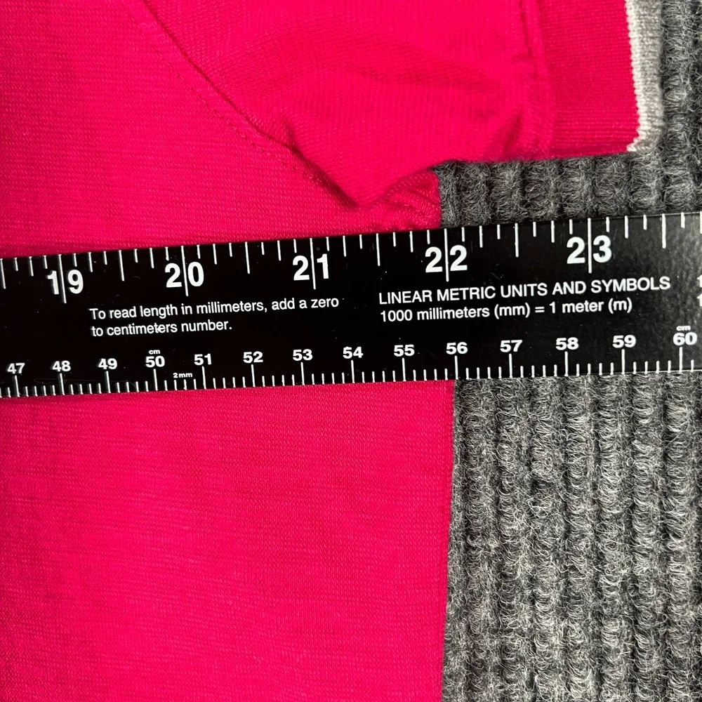 Calvin Klein‎ Mens Shirt Polo Large Pink Short Sleeve Pocket Lightweight Preppy